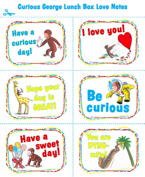 Free Printable Curious George Valentine Cards