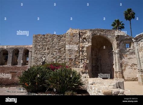 Ruins of the Great Stone Church at the Mission San Juan Capistrano, San ...