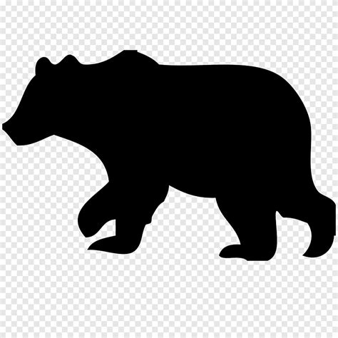 Oso negro americano silueta, oso, mamífero, animales png | PNGEgg