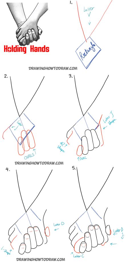 How to Draw Holding Hands with Easy Step by Step Drawing Tutorial – How ...