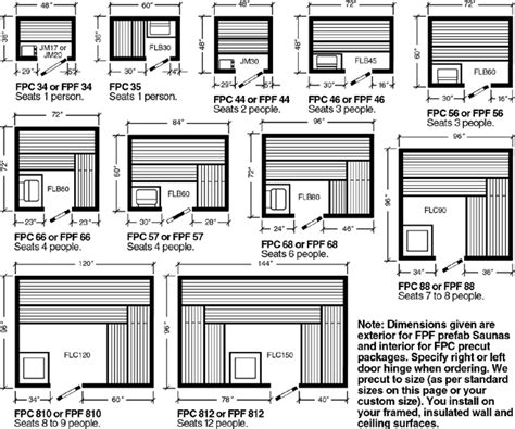 Sauna Layouts Floor Plans