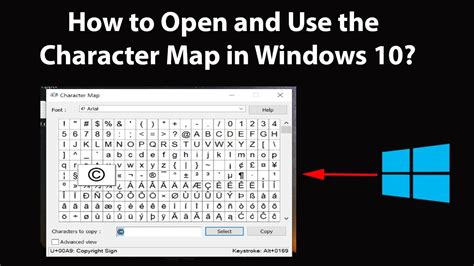 Character Map Windows 10