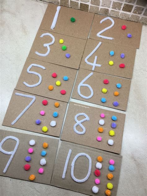 Touch & Feel Counting Cards | Math activities preschool, Preschool ...