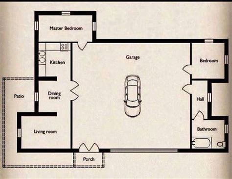 Small Home with a Big Garage (Floor Plan)