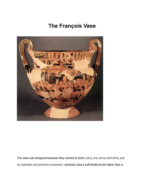 The François Vase - home work - The François Vase The vase was designed ...