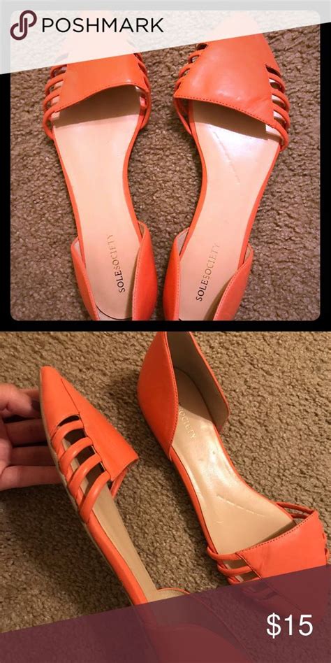 Súper cute Orange Flats! | Orange flats, Loafer flats, Heels