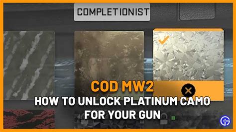 How To Unlock Platinum Camo In MW2 (Mastery) - Explained