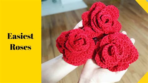 Crochet Roses For Beginners - 3 easy rows!