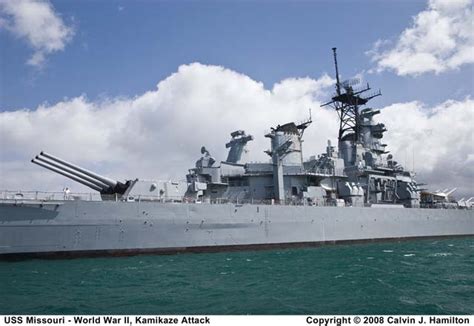 USS Missouri - World War II, Kamikaze Attack