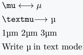 How do you make mu(μ) and nu(ν) symbol in LaTeX?