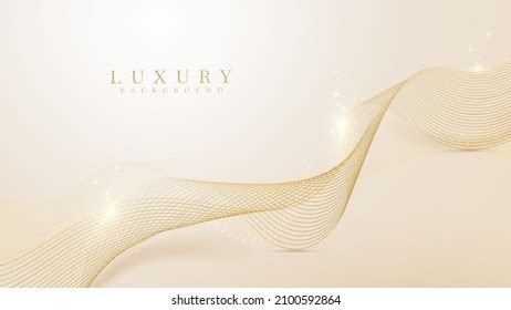 Elegant Background Golden Glittering Waves Decoration Stock Vector ...