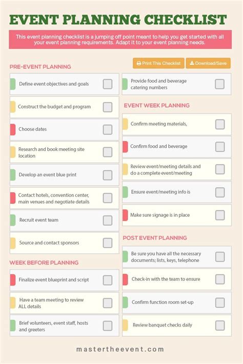 How an event planning checklist makes you a better planner – Artofit