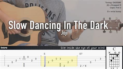 SLOW DANCING IN THE DARK - Joji | Fingerstyle Guitar | TAB + Chords ...