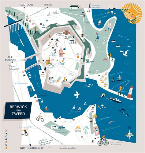 Tourism Map for Berwick upon Tweed — Tania Willis Illustration ...