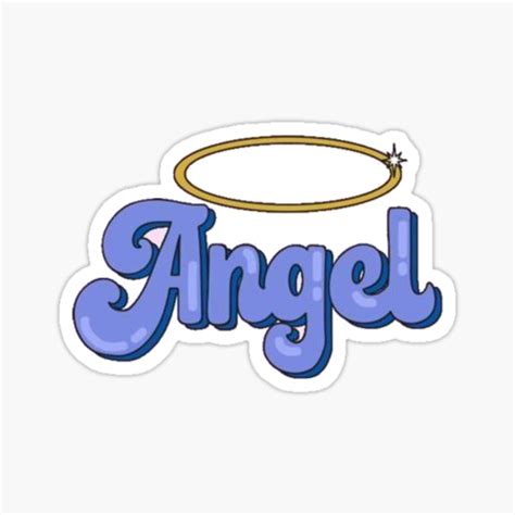 "angel word art sticker" Sticker by emmastensaas | Redbubble