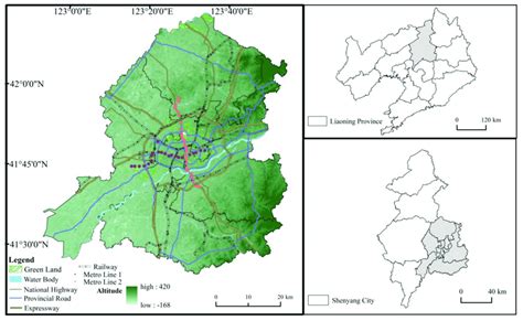 Administrative division and basic elements map of Shenyang. | Download ...