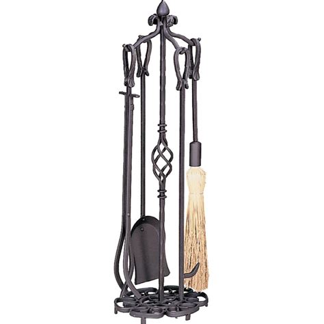 UniFlame 5-Piece Steel Fireplace Tool Set at Lowes.com