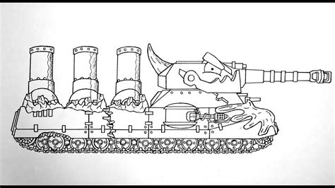 Drawing Cartoon Tanks Part 1 - Cartoons About Tanks - YouTube