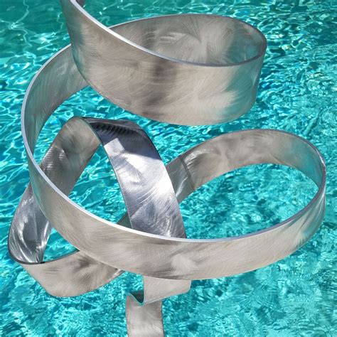 Silver Abstract Sculpture Art Large Contemporary Garden - Etsy