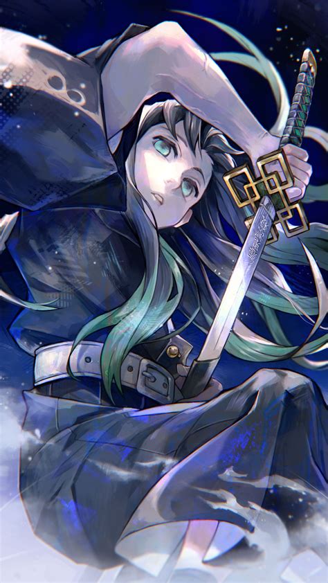 Muichiro Tokito Con Katana De Kimetsu No Yaiba Anime Fondo De Pantalla ...