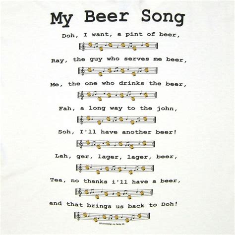 Beer Shirt : My Beer Song T-Shirt | Fun Beer T-Shirt