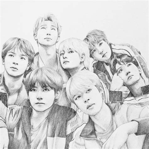 BTS Drawings and Kpop Art