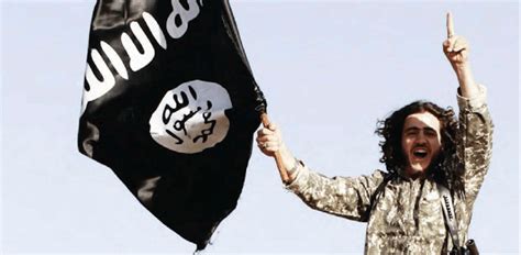 The ISIS flag, mujahid and tawheed gesture (Dabiq, issue 5: 7 ...