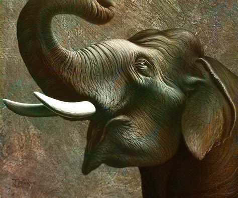 Indian Elephant 2 Painting by Jerry LoFaro