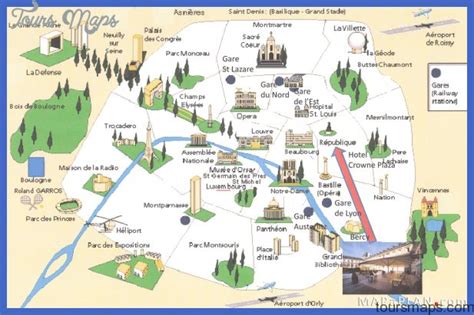 Paris Map Of Attractions | Carolina Map