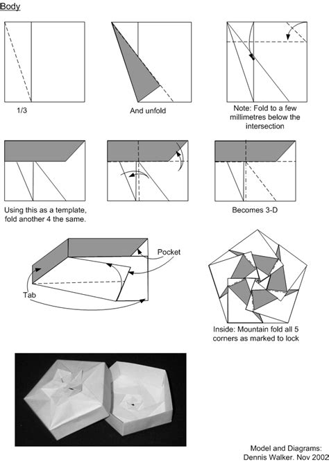 Template For Origami Gift Box - Origami