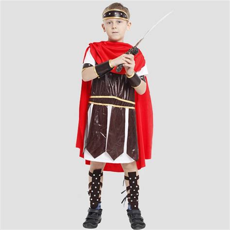 New Arrival Ancient Roman Warrior Costume Kids Halloween Cosplay Dress ...