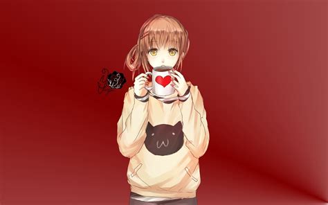 Anime Girl Coffee Wallpapers - Wallpaper Cave