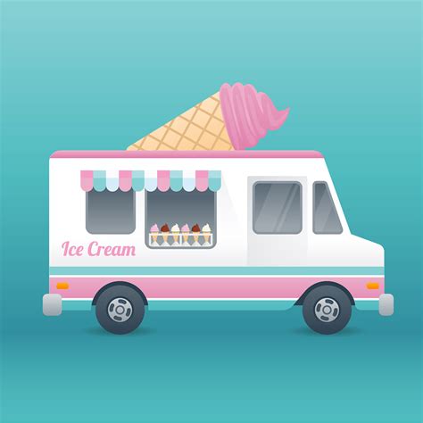 Ice Cream Truck Vector 207530 Vector Art at Vecteezy