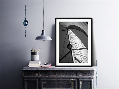 Black and White Sailboat Art Print Sailing Photography - Etsy