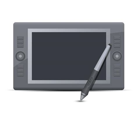 Graphic tablet isolated on white background 1270986 Vector Art at Vecteezy