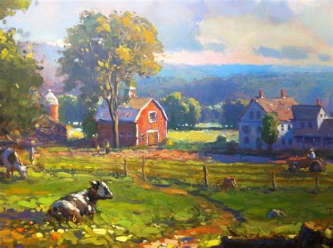 John C. Traynor - New England Farm, Painting For Sale at 1stdibs