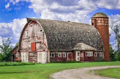 beautiful old barn with rounded roof and turret style | Country barns ...