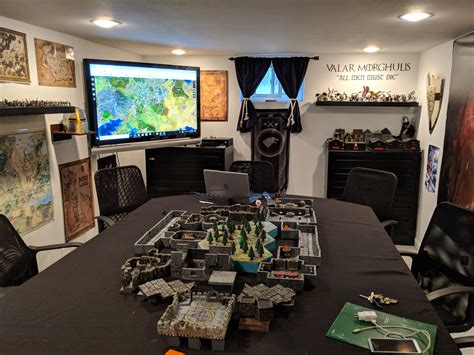 [OC] Our new gaming room for our D&D game. It has been in the works for ...