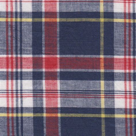 Madras Plaid Fabric | Madras Fabric: 100% Cotton