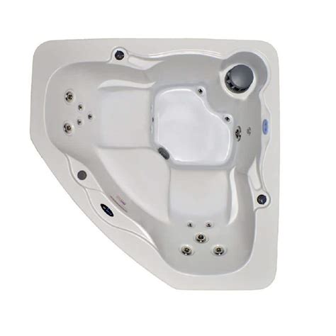 Home and Garden Spas 3-Person 14 Jet Corner Hot Tub Spa with LED ...