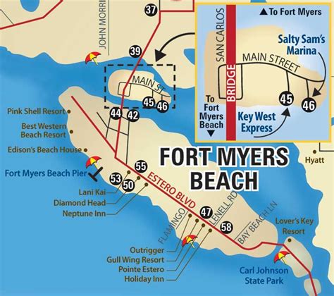 Printable Map Of Fort Myers Beach