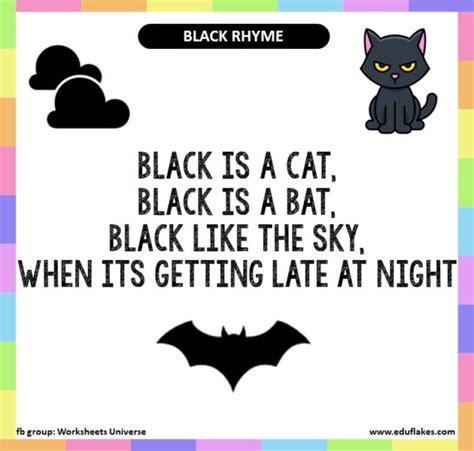 Colour rhymes for kindergarten - eduflakes