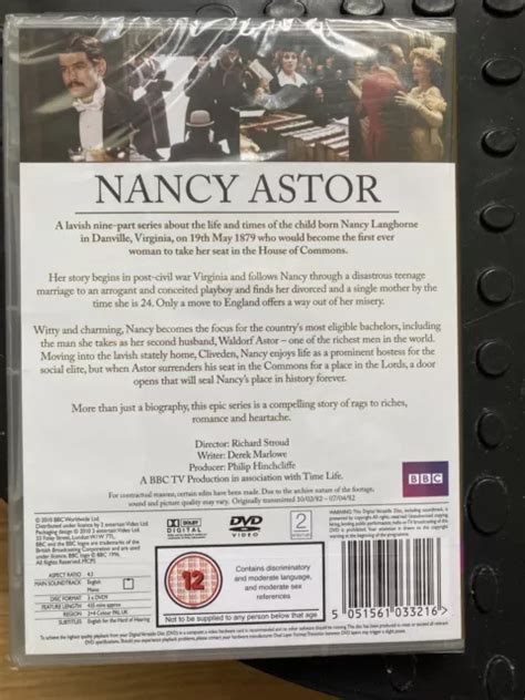 NANCY ASTOR, DVD (BBC, 2010) Lisa Harrow, Pierce Brosnan 3 discs boxset ...