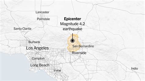 Map: 4.2-Magnitude Earthquake Strikes Southern California - The New ...