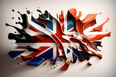 Premium Photo | A digital art of the flag of great britain