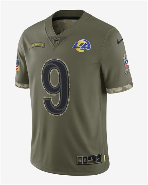 NFL Los Angeles Rams Salute to Service (Matthew Stafford) Men's Limited ...