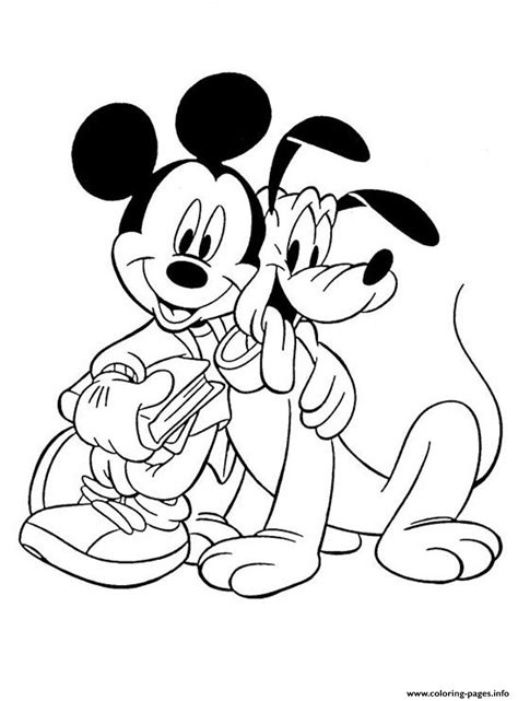 Mickey Mouse And Pluto Sd011 Coloring Pages Printable