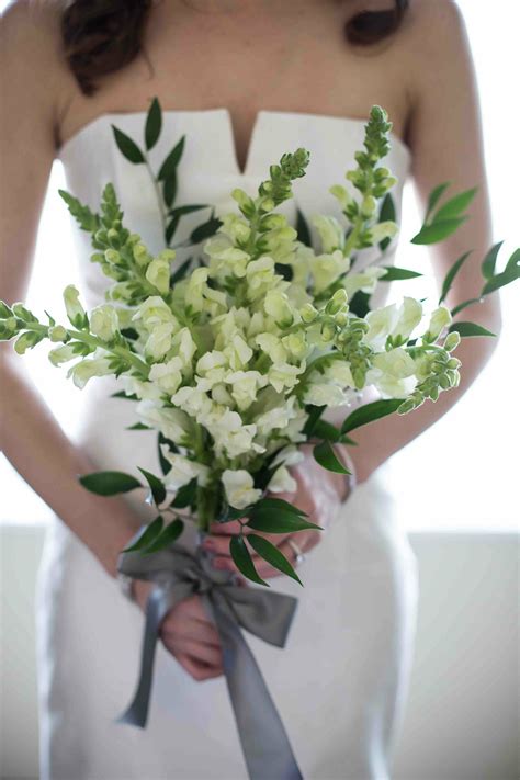 White Stock Bridal Bouquet