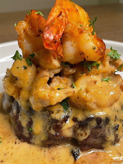 Steak with Shrimp and Lobster Sauce - Yel's Kitchen