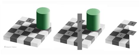 The paradoxical Checker Shadow illusion | Optical Illusions# | Optical ...